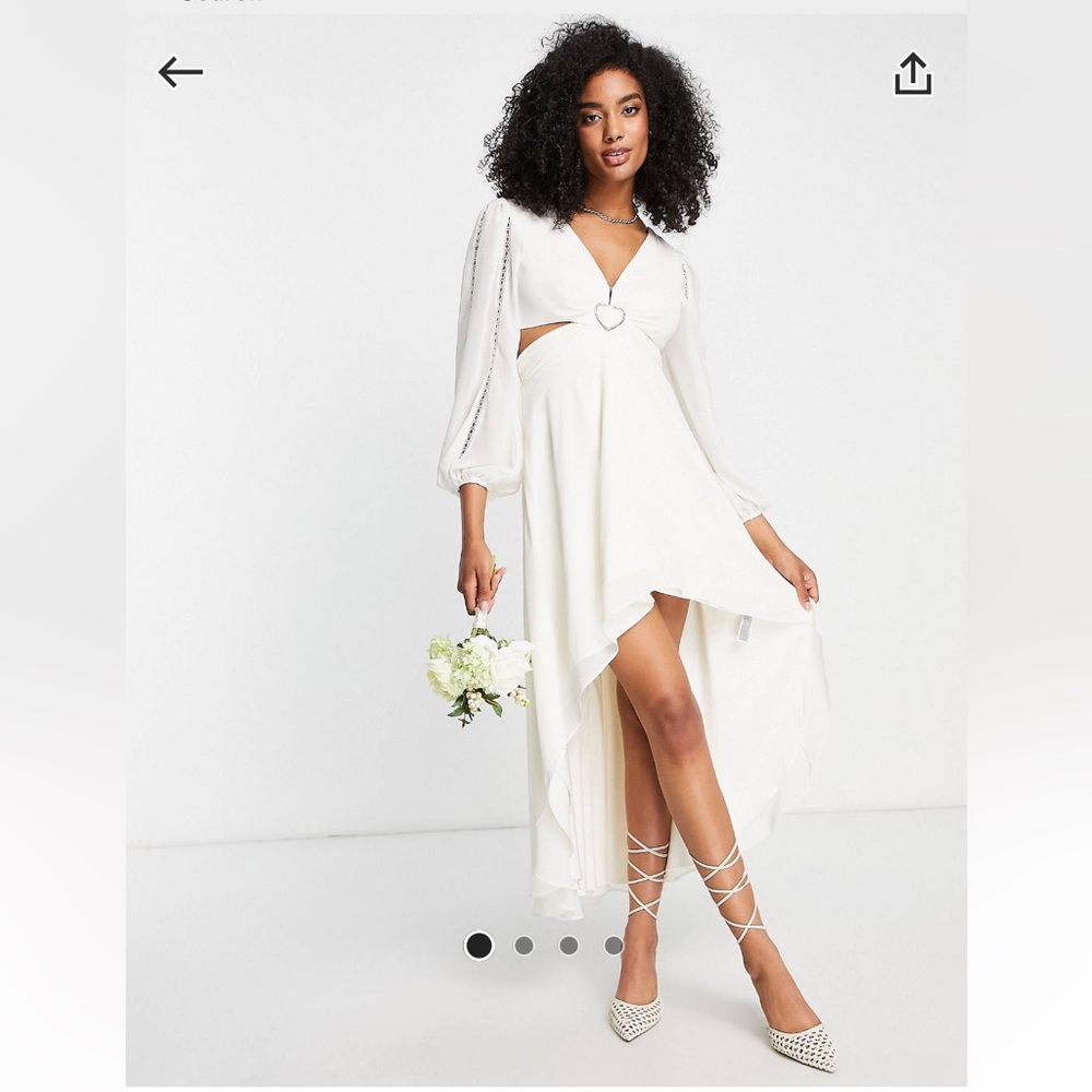 Ever New Bridal High-Low Long Sleeve Boho Dress